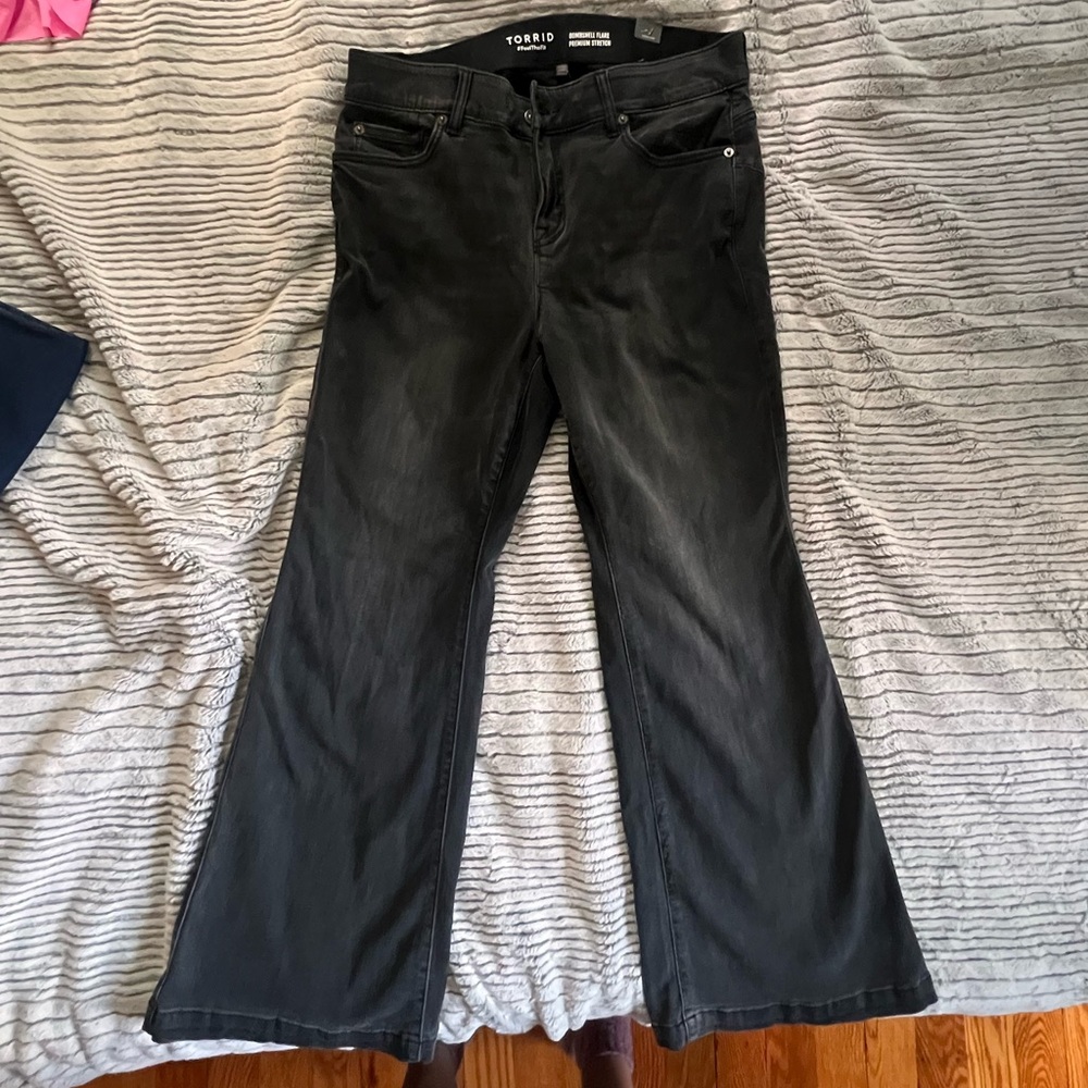 Torrid Feel the Fit Flared Black Jeans